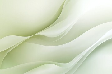 Obraz premium Green Abstract Flowing Gradient Waves Background With Soft Curves and Minimalist Design