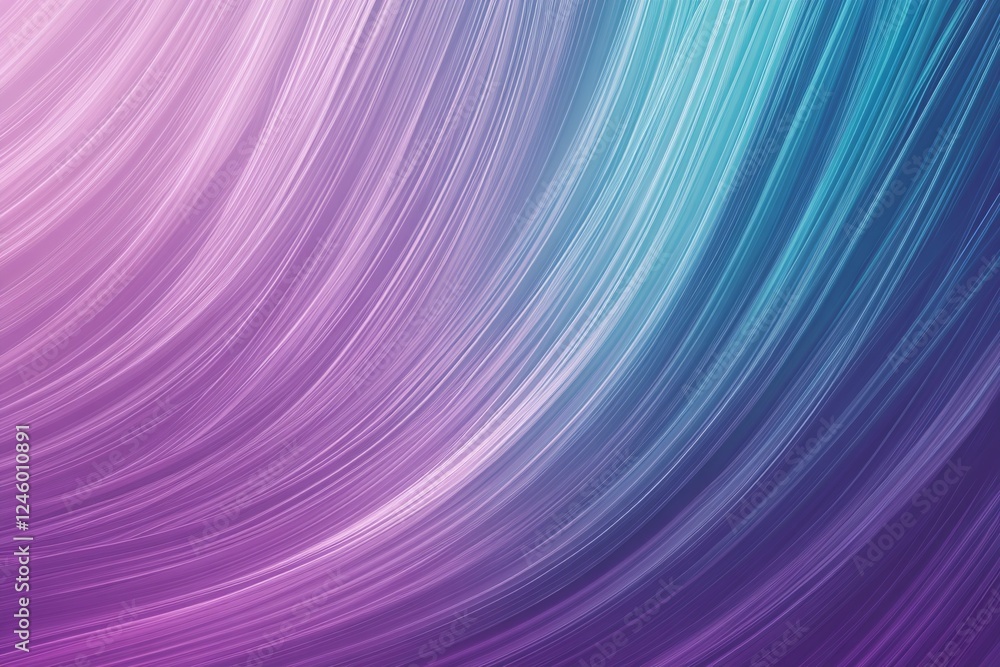 Poster abstract dynamic gradient lines in purple and blue shades with flowing motion background