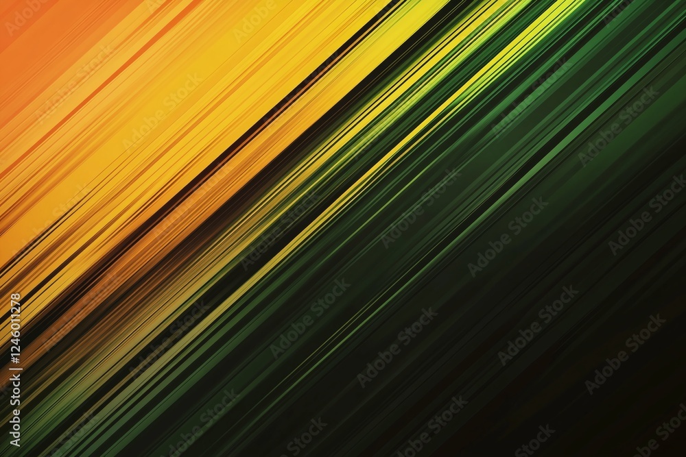 Poster abstract diagonal gradient pattern with orange yellow and dark green colors