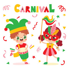 Obraz premium Carnival Drawing With Colorful Elements