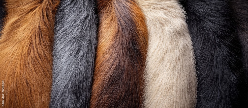 Poster vibrant collection of horse fur textures displaying a range of colors and patterns ideal for backgro
