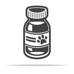Pet medicine bottle icon transparent vector isolated