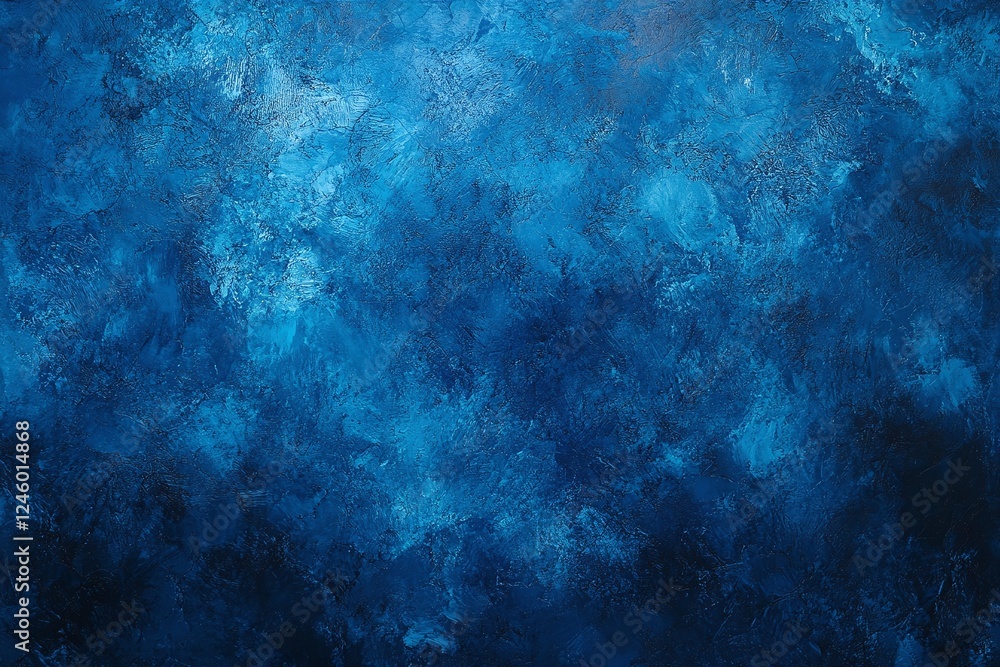 Poster Abstract Textured Deep Blue Background with Brushstroke Patterns and Gradient Shades