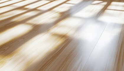Sunlit Wooden Floor with Soft Shadows - Perfect for Interior Design Inspiration and Cozy Home Atmosphere