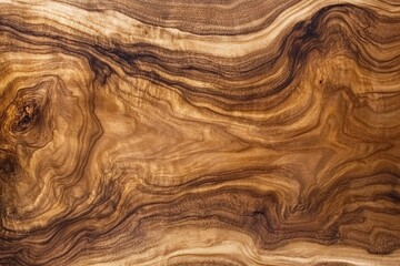 Fototapeta premium Natural Woodgrain Texture with Rich Brown and Golden Swirls for Rustic Design and Pattern Inspiration