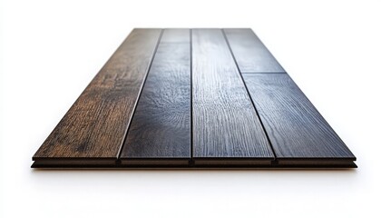 Varied Wooden Floor Panels on White Surface for Interior Design Display