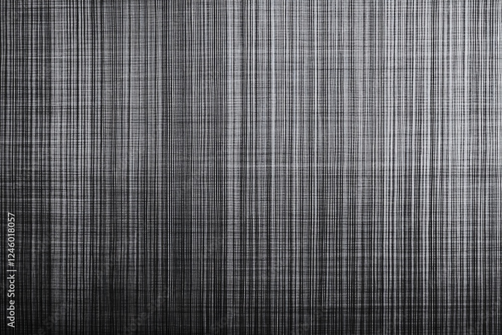 Poster abstract black and white textured pattern with crosshatched lines on gray background