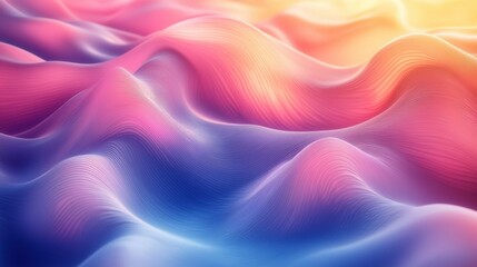 Obraz premium Abstract Colorful Waves in Pink and Blue Tones with Soft Gradients
