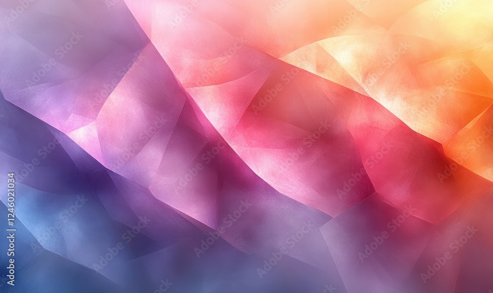 Poster pastel geometric pattern abstract art soft light blend triangles colors design background