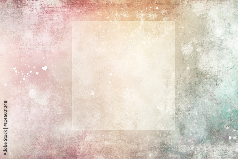 Aufkleber pastel gradient grunge texture with heart shapes abstract soft background design