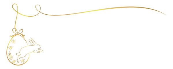 easter egg and bunny line art style vector 6