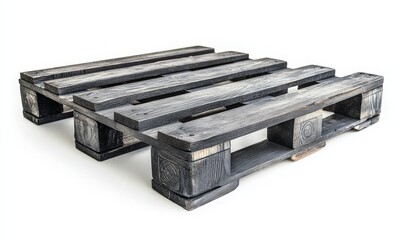 Wooden Pallet on White Background - Essential Industrial Shipping and Storage Tool for Efficient Logistics and Transportation Solutions