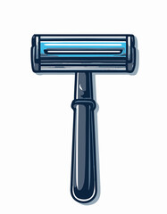 Razor flat vector icon isolated on white transperent background lineart