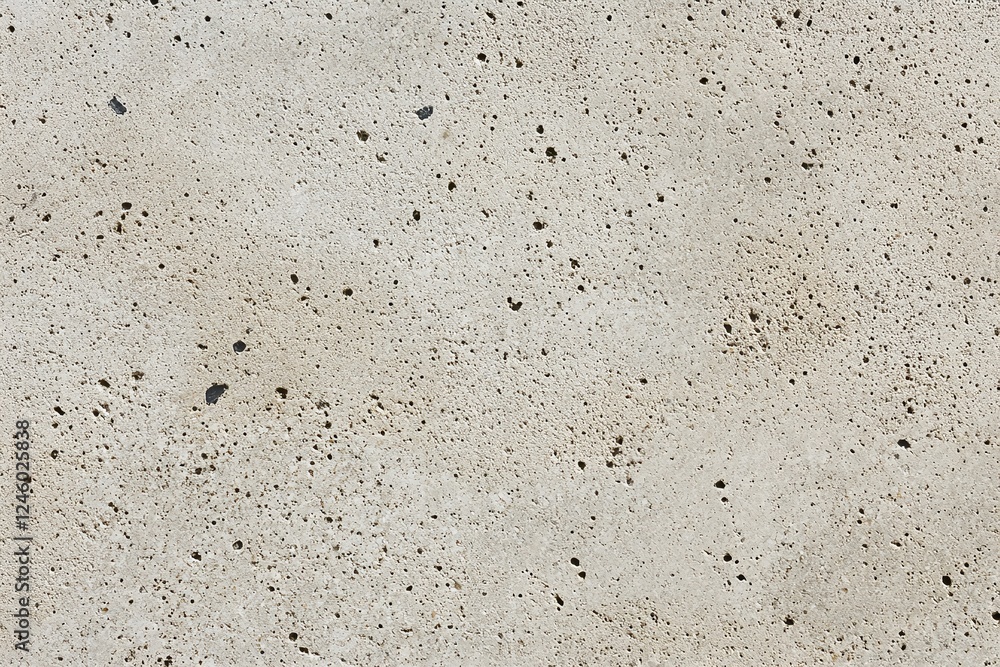 Poster beige porous concrete surface with small holes and rough texture for architecture or design backgrou