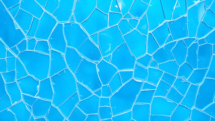 Obraz premium Broken blue glass surface texture. Background for banner, backdrop or texture. Generative AI
