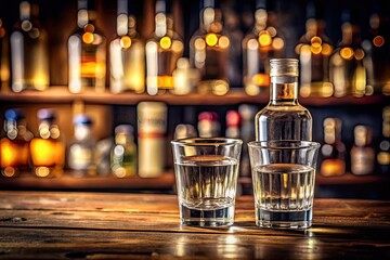 Step back in time: vintage vodka, classic glassware, retro bottlesâ€”pure spirit.