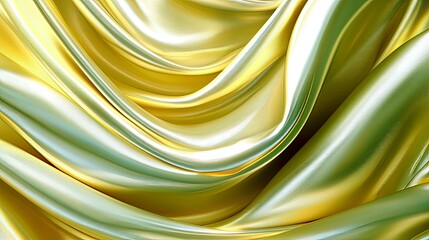 Golden Silk Fabric: Luxurious Texture and Elegant Drapery.  A rich, smooth, and shiny golden background perfect for design projects.