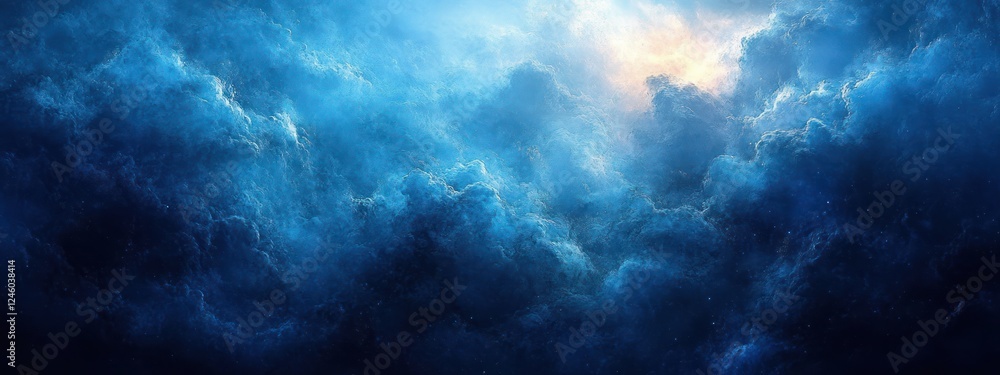 Poster blue gradient background abstract design metallic texture serene wallpaper with soft lighting and de