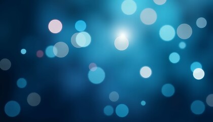 Dreamy abstract blue defocused bokeh background with glowing light orbs and a soft, atmospheric blur, perfect for elegant and magical designs