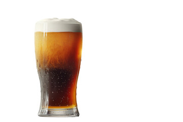Cold Brew Nitro Coffee in a Glass Isolated on Transparent Background
