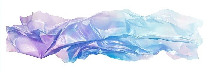 Obraz premium Pastel fabric swirl, white background, design element