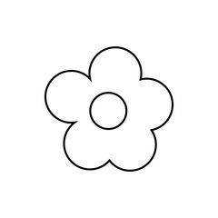 Flower icon vector. Garden illustration sign. Flora symbol or logo.