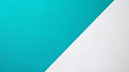Fototapeta premium A serene image showcasing a turquoise water surface contrasting with a white textured area, creating a tranquil and modern aesthetic.