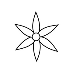 Flower icon vector. Garden illustration sign. Flora symbol or logo.