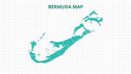 A Map highlighting Bermuda Map, Bermuda modern map with Grey Color Hi detailed Vector, geographical borders