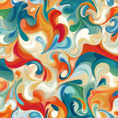 Colorful abstract swirl pattern with vibrant hues