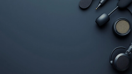 White headphones on blue background Modern headset icon isolated on a transparent background perfect for customer support gaming