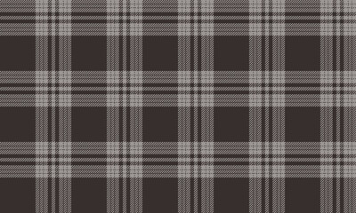 Seamless plaid pattern in brown and cream tones, designed for use in clothing such as skirts and pants, combining classic and warm.