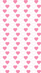 Pink hearts repeat pattern background