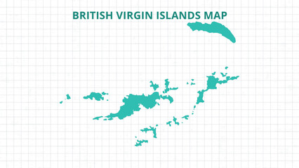 A Map highlighting British Virgin Islands Map, British Virgin Islands modern map with Grey Color Hi detailed Vector, geographical borders