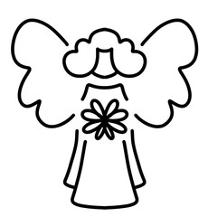 The virgin mary angel wings icon holding flower svg catholic heaven christ symbol holy night christmas easter