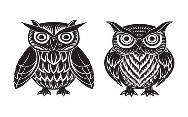 Fototapeta premium two owls on a branch