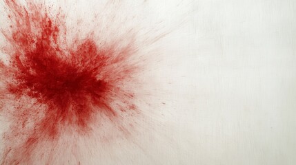 Fototapeta premium Red Powder Explosion on White Background Abstract Art