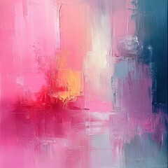 Naklejka premium Soft Pink Watercolor Abstract Painting Gentle Brush Strokes Dreamy Ombre Background