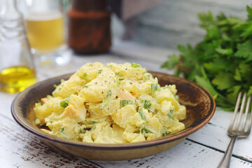 Traditional German dish potato salad