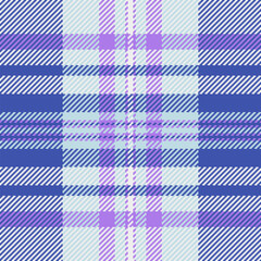 Self texture textile tartan, revival check fabric vector. Back seamless background plaid pattern in white and blue colors.