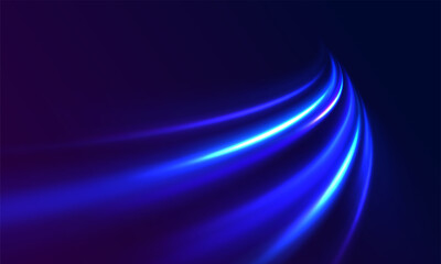 Obraz premium Vector glowing lines air flow effect. Speed connection background. Expressway, car headlight effect. Speed connection vector background. Png, line, blur, beam, ray, abstract, energy, pack, effect.