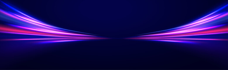 Vector glowing lines air flow effect. Speed connection background. Expressway, car headlight effect. Speed connection vector background. Png, line, blur, beam, ray, abstract, energy, pack, effect.