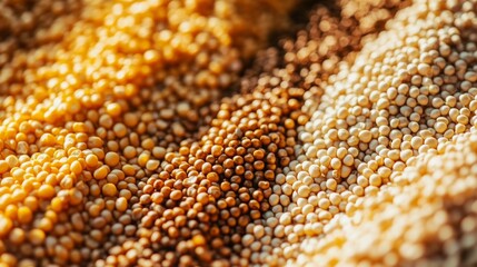 Colorful Mix of Grains and Seeds