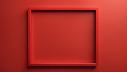 Fototapeta premium Red Frame on Red Background