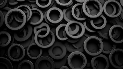 Black rings, abstract background, design