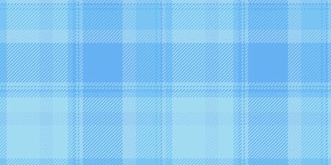 Down vector check seamless, cloth fabric plaid textile. Wrapping tartan background texture pattern in cyan color.