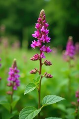 Valeriana officinalis plant growing in a garden, wildflowers, plant life