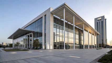 modern office building with windows
