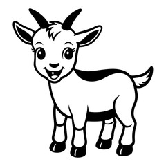 vector illustration of a goat
