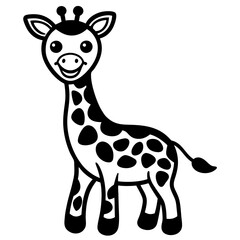 giraffe isolated on white